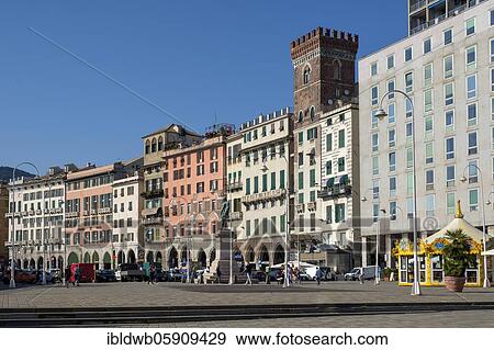 Piazza Caricamento, Genoa, Liguria, Italy, Europe View Large Photo Image Stock Photo - Piazza Caricamento, Genoa, Liguria, Italy, Europe. Fotosearch