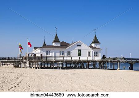 Pier, Ahlbeck seaside resort, Heringsdorf, Usedom, Baltic Sea, Mecklenburg-Western Pomerania, Germany, Europe View Large Photo Image Stock Photo - Pier, Ahlbeck seaside resort, Heringsdorf, Usedom, Baltic Sea, Mecklenburg-Western Pomerania, Germany, Europe. Fotosearch