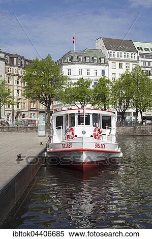 Pier at Jungfernstieg, Hamburg, Germany, Europe View Large Photo Image Stock Photography - Pier at Jungfernstieg, Hamburg, Germany, Europe. Fotosearch