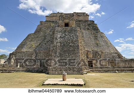 Piramide del Adivino, Pyramid of the Magician, ancient Mayan city of Uxmal, Yucatan, Mexico, Central America View Large Photo Image Stock Photo - Piramide del Adivino, Pyramid of the Magician, ancient Mayan city of Uxmal, Yucatan, Mexico, Central America. Fotosearch