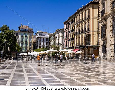 Stock Photo - Plaza Nueva, Granada, Andalucía, Spain, Europe. Fotosearch
