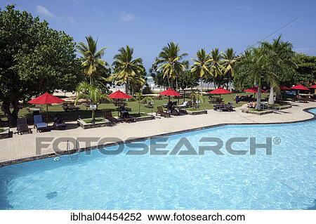 Stock Image - Pool, Hotel The Palms, Beruwela, Western Province, Sri Lanka, Asia. Fotosearch