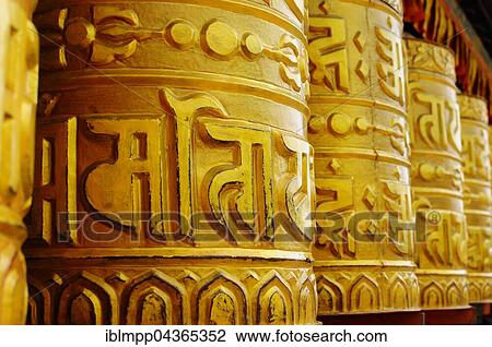 Prayer drums, Kathamandu, Nepal, Asia View Large Photo Image Stock Image - Prayer drums, Kathamandu, Nepal, Asia. Fotosearch