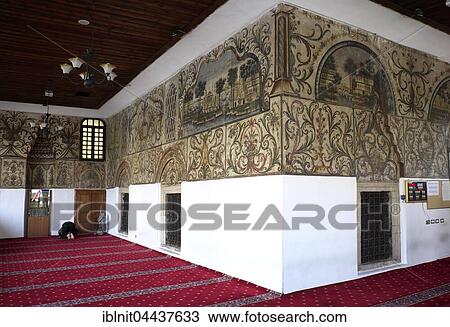 Prayer room, Et'hem Bey Mosque, Tirana, Albania, Europe View Large Photo Image Stock Image - Prayer room, Et'hem Bey Mosque, Tirana, Albania, Europe. Fotosearch