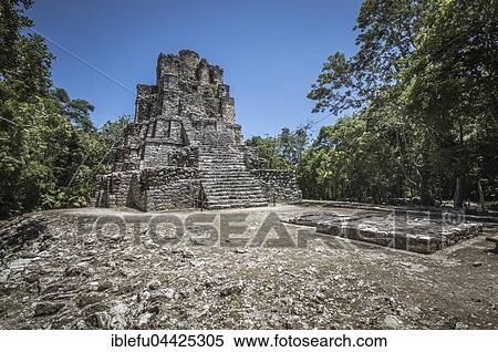 Principal pyramid, Muyil, ancient Mayan site, Quintana Roo, Yucatan, Mexico, Central America View Large Photo Image Stock Photography - Principal pyramid, Muyil, ancient Mayan site, Quintana Roo, Yucatan, Mexico, Central America. Fotosearch