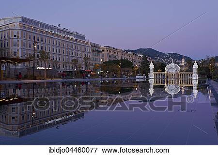 Promenade du Paillon, park, blue hour, Nice, Provence-Alpes-Côte d'Azur, France, Europe View Large Photo Image Stock Photo - Promenade du Paillon, park, blue hour, Nice, Provence-Alpes-Côte d'Azur, France, Europe. Fotosearch