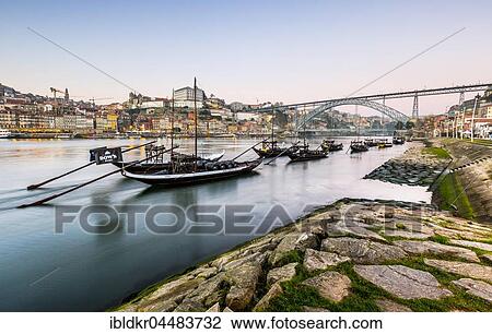 Rabelo boats, port wine boats on the Rio Douro, Douro River, Porto, Portugal, Europe View Large Photo Image Stock Image - Rabelo boats, port wine boats on the Rio Douro, Douro River, Porto, Portugal, Europe. Fotosearch