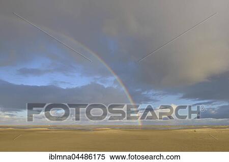 Rainbow over sandy beach, Borkum, East Frisian Island, East Frisia, Lower Saxony, Germany, Europe View Large Photo Image Stock Photography - Rainbow over sandy beach, Borkum, East Frisian Island, East Frisia, Lower Saxony, Germany, Europe. Fotosearch