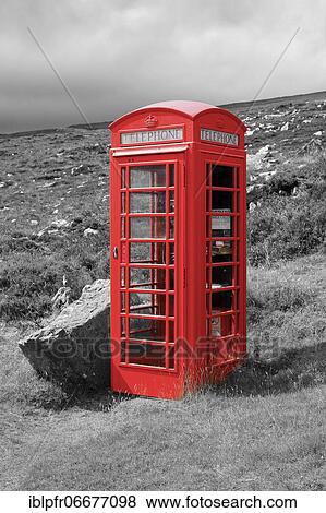 Red telephone box in the Highlands, Sutherland, Scotland, Great Britain View Large Photo Image Stock Photo - Red telephone box in the Highlands, Sutherland, Scotland, Great Britain. Fotosearch