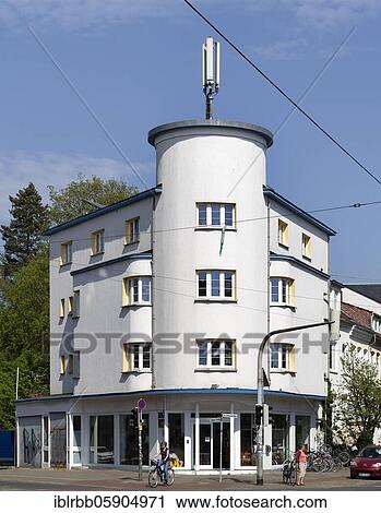 Residential and office building at the Black Sea, architectural style Neue Sachlichkeit, Eastern suburb, Bremen, Germany, Europe View Large Photo Image Stock Image - Residential and office building at the Black Sea, architectural style Neue Sachlichkeit, Eastern suburb, Bremen, Germany, Europe. Fotosearch