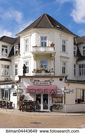 Restaurant Haithabu, resort architecture, Seeheilbad Ahlbeck, Kaiserbäder, Usedom, Mecklenburg-Western Pomerania, Germany, Europe View Large Photo Image Stock Photo - Restaurant Haithabu, resort architecture, Seeheilbad Ahlbeck, Kaiserbäder, Usedom, Mecklenburg-Western Pomerania, Germany, Europe. Fotosearch
