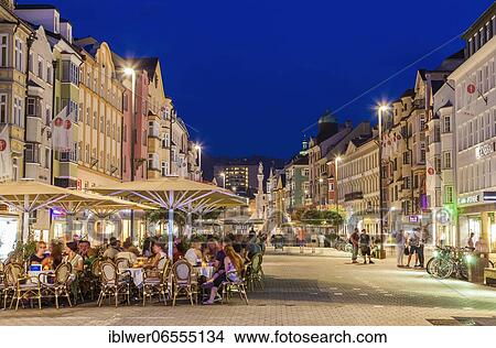 Restaurants and shops in Maria-Theresia-Straße, pedestrian zone, old town, Innsbruck, Tyrol, Austria, Europe View Large Photo Image Picture - Restaurants and shops in Maria-Theresia-Straße, pedestrian zone, old town, Innsbruck, Tyrol, Austria, Europe. Fotosearch