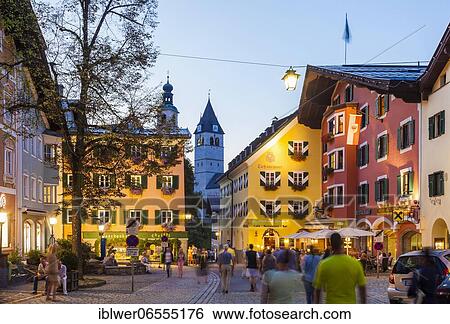 Restaurants and shops in the Vorderstadt, Old Town, Kitzbühel, Tyrol, Austria, Europe View Large Photo Image Stock Photograph - Restaurants and shops in the Vorderstadt, Old Town, Kitzbühel, Tyrol, Austria, Europe. Fotosearch