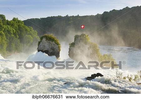 Rhine Falls Rock, Switzerland, Europe View Large Photo Image Stock Image - Rhine Falls Rock, Switzerland, Europe. Fotosearch