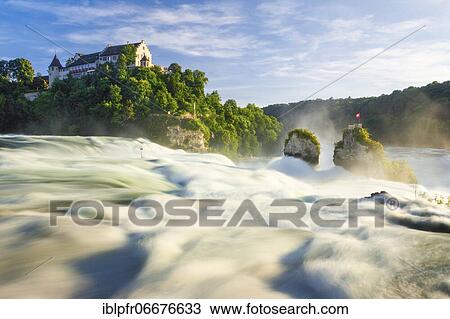 Rhine Falls with Laufen Castle, Switzerland, Europe View Large Photo Image Stock Image - Rhine Falls with Laufen Castle, Switzerland, Europe. Fotosearch