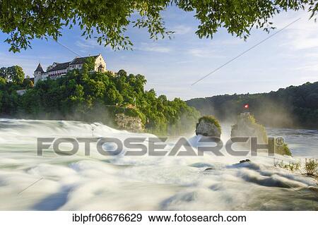 Rhine Falls with Laufen Castle, Switzerland, Europe View Large Photo Image Stock Photo - Rhine Falls with Laufen Castle, Switzerland, Europe. Fotosearch