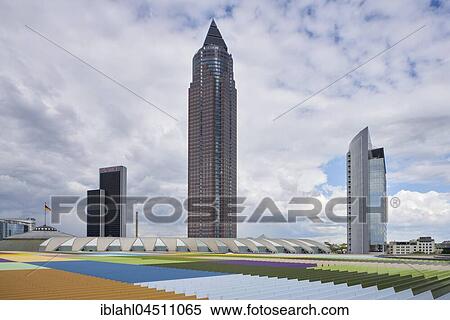 Roof of the Skyline Plaza shopping center with Messeturm, Frankfurt am Main, Hesse, Germany, Europe View Large Photo Image Stock Photography - Roof of the Skyline Plaza shopping center with Messeturm, Frankfurt am Main, Hesse, Germany, Europe. Fotosearch