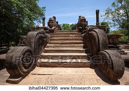 Stock Photography - Royal Council Hall, Rajavesya Bhunjanga, Sacred City, Polonnaruwa, North Central Province, Sri Lanka, Asia. Fotosearch