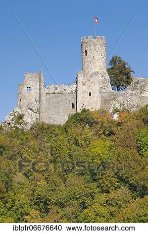 Stock Image - Ruin Neu Falkenstein, Solothurn, Switzerland, Europe. Fotosearch