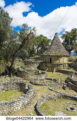 Ruins of round houses, Kuelap fortress, Chachapoyas, Luya Province, Andes, Peru, South America View Large Photo Image Picture - Ruins of round houses, Kuelap fortress, Chachapoyas, Luya Province, Andes, Peru, South America. Fotosearch
