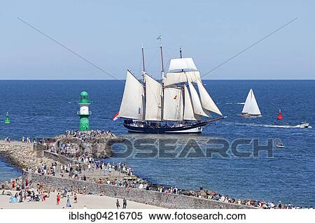 Sailboat, barque, Hanse Sail, Rostock, Mecklenburg-Western Pomerania, Germany, Europe View Large Photo Image Stock Photography - Sailboat, barque, Hanse Sail, Rostock, Mecklenburg-Western Pomerania, Germany, Europe. Fotosearch