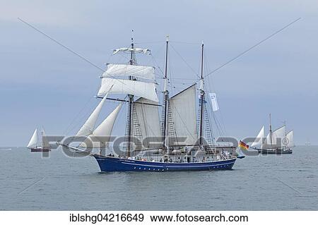 Sailing boat, barque, Hanse Sail, Rostock, Mecklenburg-Western Pomerania, Germany, Europe View Large Photo Image Stock Photo - Sailing boat, barque, Hanse Sail, Rostock, Mecklenburg-Western Pomerania, Germany, Europe. Fotosearch