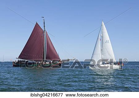 Stock Photo - Sailing boats, Hanse Sail, Rostock, Mecklenburg-Western Pomerania, Germany, Europe. Fotosearch