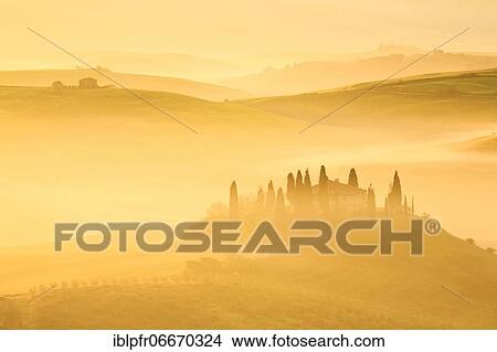 San Quirico d'Orcia (Podere Belvedere), Val d' Orcia, Tuscany, Italy, Europe View Large Photo Image Picture - San Quirico d'Orcia (Podere Belvedere), Val d' Orcia, Tuscany, Italy, Europe. Fotosearch