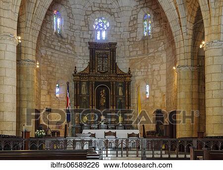Sanctuaryin Basilica Cathedral Santa María la Menor, 1512, Unesco World Heritage Site, Zona Colonial, Santo Domingo, Dominican Republic, Central America View Large Photo Image Stock Photograph - Sanctuaryin Basilica Cathedral Santa María la Menor, 1512, Unesco World Heritage Site, Zona Colonial, Santo Domingo, Dominican Republic, Central America. Fotosearch