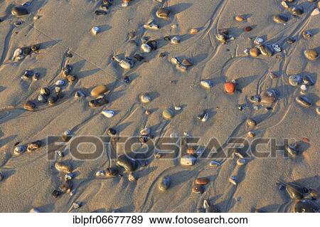 Stock Photo - Sand and stones, Germany, Europe. Fotosearch