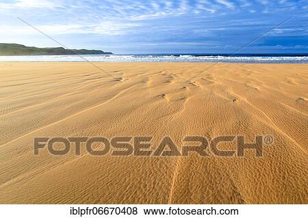 Sandy beach beach coast, Sutherland, Scotland View Large Photo Image Stock Photo - Sandy beach beach coast, Sutherland, Scotland. Fotosearch