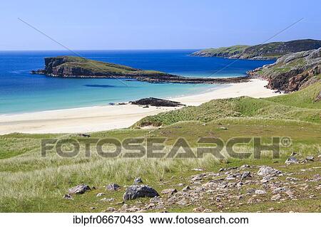 Sandy beach beach on the coast, Scotland, Great Britain View Large Photo Image Stock Image - Sandy beach beach on the coast, Scotland, Great Britain. Fotosearch