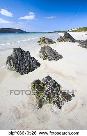 Stock Photograph - Sandy beach beach on the north coast, Scotland, Great Britain. Fotosearch