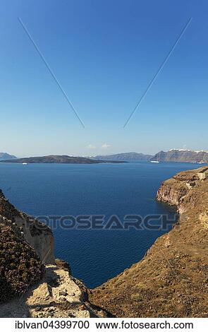 Santorini Caldera, seen from Akrotiri, Santorini, Cyclades Islands, Greece, Europe View Large Photo Image Stock Image - Santorini Caldera, seen from Akrotiri, Santorini, Cyclades Islands, Greece, Europe. Fotosearch