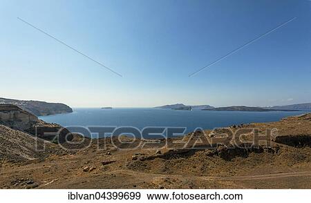 Santorini Caldera, seen from Akrotiri, Santorini, Cyclades Islands, Greece, Europe View Large Photo Image Stock Photo - Santorini Caldera, seen from Akrotiri, Santorini, Cyclades Islands, Greece, Europe. Fotosearch