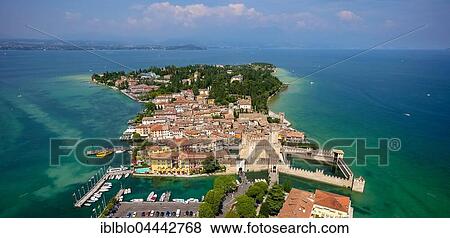 Scaliger Castle, Sirmione, peninsula, Lake Garda, Lombardy, Italy, Europe View Large Photo Image Stock Photo - Scaliger Castle, Sirmione, peninsula, Lake Garda, Lombardy, Italy, Europe. Fotosearch