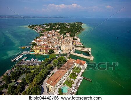 Scaliger Castle, Sirmione, peninsula, Lake Garda, Lombardy, Italy, Europe View Large Photo Image Stock Photograph - Scaliger Castle, Sirmione, peninsula, Lake Garda, Lombardy, Italy, Europe. Fotosearch