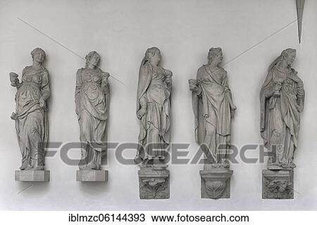 Sculptures of the wise virgins in the cloister of St. Paulus Cathedral, Münster, North Rhine-Westphalia, Germany, Europe View Large Photo Image Stock Image - Sculptures of the wise virgins in the cloister of St. Paulus Cathedral, Münster, North Rhine-Westphalia, Germany, Europe. Fotosearch