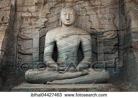 Seated Buddha, Gal Vihara, Sacred City, Polonnaruwa, North Central Province, Sri Lanka, Asia View Large Photo Image Stock Image - Seated Buddha, Gal Vihara, Sacred City, Polonnaruwa, North Central Province, Sri Lanka, Asia. Fotosearch