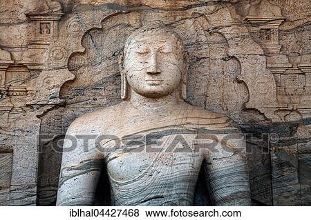 Seated Buddha, Gal Vihara, Sacred City, Polonnaruwa, North Central Province, Sri Lanka, Asia View Large Photo Image Stock Photo - Seated Buddha, Gal Vihara, Sacred City, Polonnaruwa, North Central Province, Sri Lanka, Asia. Fotosearch