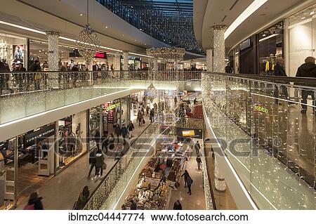 Shopping centre decorated for Christmas, Erlangen, Middle Franconia, Bavaria, Germany, Europe View Large Photo Image Picture - Shopping centre decorated for Christmas, Erlangen, Middle Franconia, Bavaria, Germany, Europe. Fotosearch