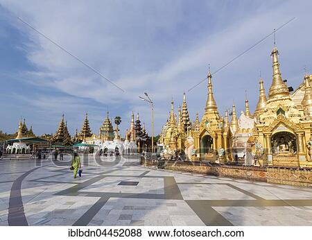 Shwedagon pagoda, Shwedagon Paya, Yangon, Myanmar, Asia View Large Photo Image Stock Photo - Shwedagon pagoda, Shwedagon Paya, Yangon, Myanmar, Asia. Fotosearch