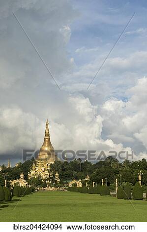 Shwedagon Pagoda, Yangon, Myanmar, Asia View Large Photo Image Picture - Shwedagon Pagoda, Yangon, Myanmar, Asia. Fotosearch