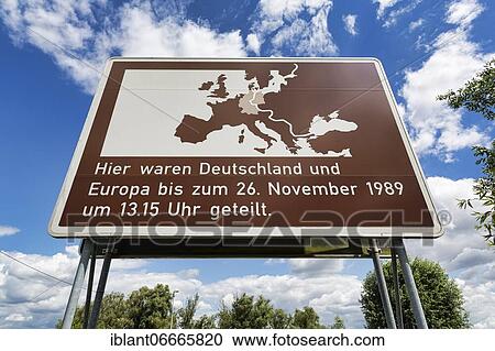 Sign commemorating the division of Germany, former inner-German border, Amt Neuhaus, Lower Saxony, Germany, Europe View Large Photo Image Stock Image - Sign commemorating the division of Germany, former inner-German border, Amt Neuhaus, Lower Saxony, Germany, Europe. Fotosearch