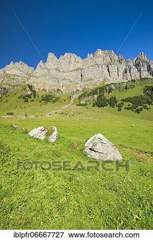 Stock Photo - Signalstock, 2572 m, Jegerstöck 2584 m, Urnerboden, Klausenpass, Uri, Switzerland, Europe. Fotosearch