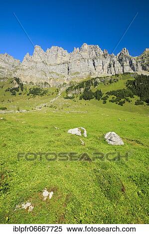 Stock Photography - Signalstock, 2572 m, Jegerstöck 2584 m, Urnerboden, Klausenpass, Uri, Switzerland, Europe. Fotosearch