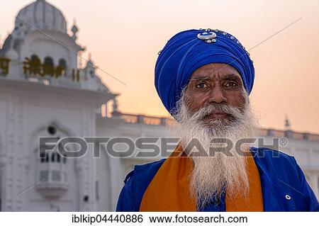 Sikh guard Portrait, Golden Temple, Amritsar, Punjab, North India, India, Asia View Large Photo Image Stock Photograph - Sikh guard Portrait, Golden Temple, Amritsar, Punjab, North India, India, Asia. Fotosearch
