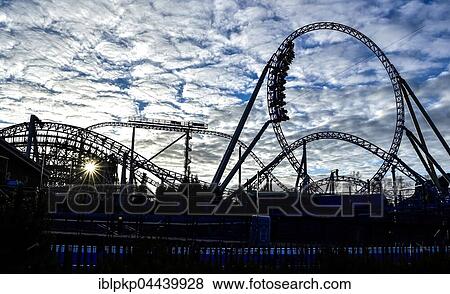 Silhouette of roller coaster in backlight, Europa-Park Rust, Germany, Europe View Large Photo Image Stock Photo - Silhouette of roller coaster in backlight, Europa-Park Rust, Germany, Europe. Fotosearch