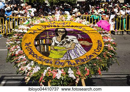 Silleta, Flower Composition, Flower Parade, "Desfile de Silleteros", 59th Flower Festival, Feria de las Flores, Medellín, Antioquia, Colombia, South America View Large Photo Image Stock Photo - Silleta, Flower Composition, Flower Parade, "Desfile de Silleteros", 59th Flower Festival, Feria de las Flores, Medellín, Antioquia, Colombia, South America. Fotosearch