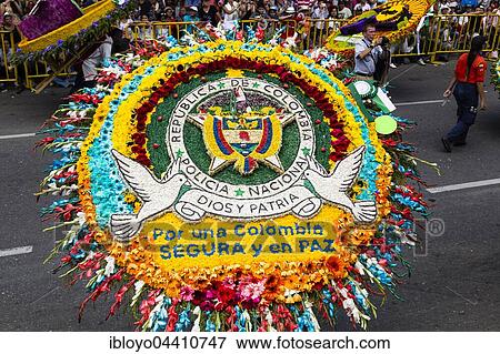 Stock Photo - Silleta, Flower Composition, Flower Parade, Desfile de Silleteros, Flower Festival, Feria de las Flores, Medellín, Antioquia, Colombia, South America. Fotosearch